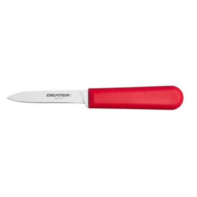 Dexter 15303R SANI-SAFE® 3¼" Cook's Style Paring Knife - Red Han