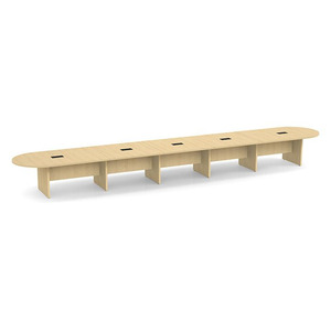 24ft Racetrack, slab base Conference Table: MAPLE 