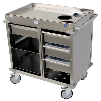 Cadco BC-4-LST MobileServ® Beverage Cart Back-Loading