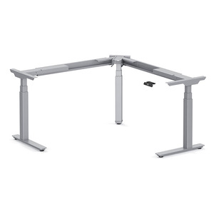 PLTECAB6078E3S3MLWF DELUXE ELECTRIC HEIGHT ADJUSTABLE CORNER TABLE BASE - SILVER