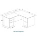 CLALD2036- Classic L-Shape Desk 60" W x 30" D with 42" Return and 2 Full Pedestals- Maple