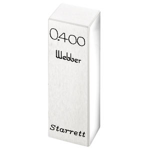 STARRETT RY .400 AA Rect. Ceramic Gage Block - .400 In., Grade AA