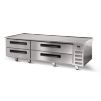 Traulsen CLES-84HT-ME 84" 4-Drawer Refrigerated Equipment Stand, Marine Edge Top