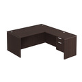 Classic L-Shape Desk 72" x 66" with Box/File Pedestal - Espresso