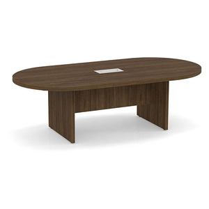6ft Racetrack, slab base Conference Table: MODERN WALNUT 