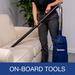 Sanitaire SL4110A in use, on-board tools