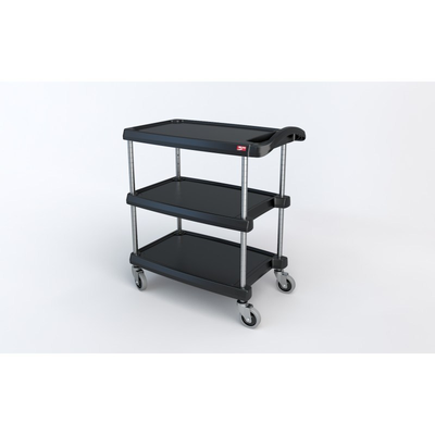 Metro MY1627-34BL myCart Series 3-Shelf Utility Cart, Black, 16" x 27"