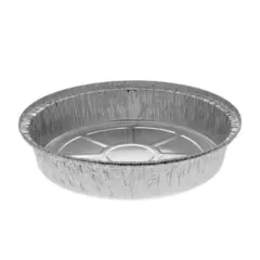9" ROUND ALUMINUM HEMMED EDGE CONTAINER, 300/CA   Y50930