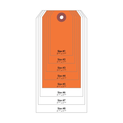 #5 Cardstock Tag - Orange