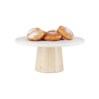 Cal-Mil 22378-125-71 12" dia. x 5"H Blonde Cake Stand