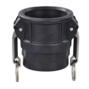Cam and Groove Coupler, 1-1/2 in Type D x 1-1/2 in FPT, Polypropylene
