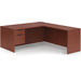 CLALD1041- Classic L-Shape Desk 71" W x 30" D with 47" Return and Box/File Pedestal- Cherry