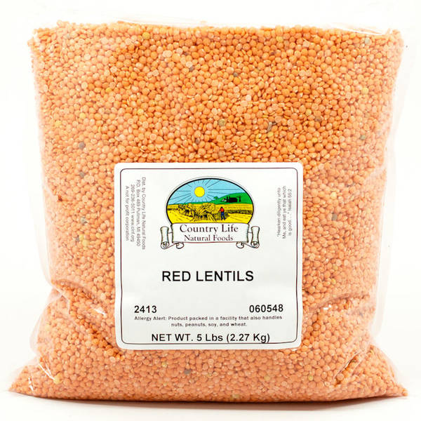 Country Life Natural Foods Lentils, Red