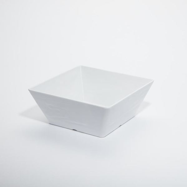 Square White Faux Slate Melamine Bowls
