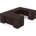 Classic Plus U-Shape Bowfront Executive Workstation 107" x 71" Right Hand - Espresso