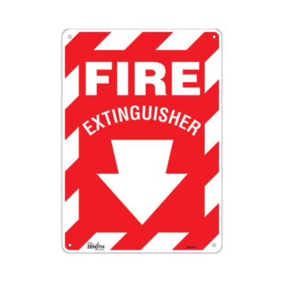 Fire Extinguisher Sign - 10" x 14" - Plastic - English