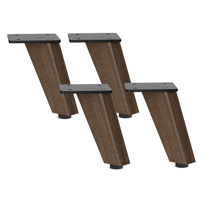 PLTAWRLEG SMALL ANGLED WOOD LEGS- Modern Walnut