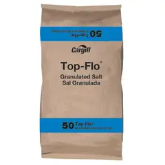 3023 CARGILL TOP-FLO EVAPORATED SALT, 50 LB BAG, 49 BAGS/PLT