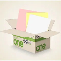 8.5 X 11" EXCEL ONE CARBONLESS 3-PART REVERSE PAPER, 1670 SETS/CA