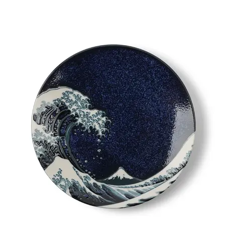 Namako Blue Great Wave 7.5" Plate at Miya