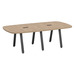 SIGAR7636N - 8ft. Arena Conference Table with Black Metal VA Leg
