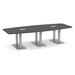 PALBS4237NBRUSHED - 10 ft. Classic Boat Shape Conference Table with Brushed Palmer Base