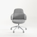 CHK73400 VIVA CLUB CHAIR w/ NYLON BASE - White base, Ash Seat
