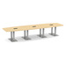 PALBS4168N - 14 ft. Classic Boat Shape Conference Table with Brushed Palmer Base