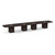 20' Classic Boat Shape Conference Table with Cube Base - Espresso