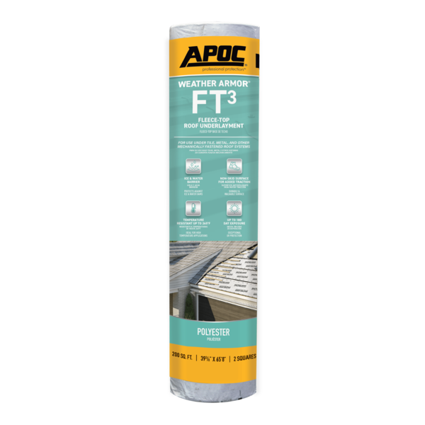 WEATHER-ARMOR® FT³ FLEECE-TOP ROOF UNDERLAYMENT