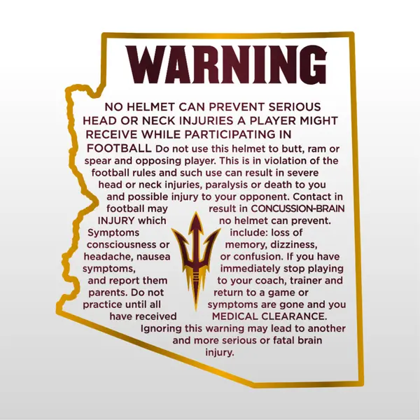 Custom Football Warning Label Decals