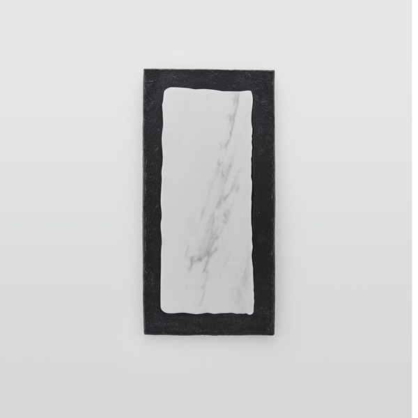 Dual-Tone Marble Melamine Serving Platters