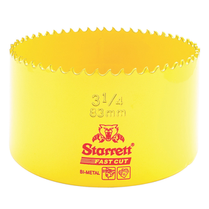 STARRETT FCH0314-G 3-1/4'' (83mm) Fast Cut Straight Pitch Bi-Metal Hole Saw