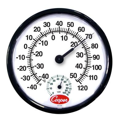 Cooper 212-150-8 Wall Thermometer/Humidity Meter