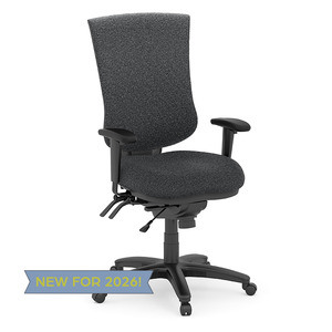 8014 Multi-Function Task Chair - Charcoal Fabric