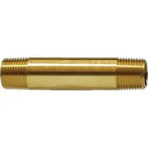Long Nipple, 3/8-in MNPT x 3/8-in MNPT, 3 in, Brass