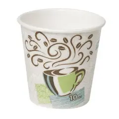 5310DX 10 OZ INSULATED TAN PAPER HOT CUP, PERFECTOUCH, COFFEE DESIGN, 1,000/CS