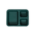 321 Flexible Silicone 3-Compartment Tray, Green (24/Case)