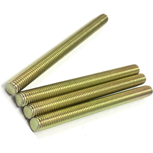 1 1/2" - 12 X 72" FULLY THREADED STRAIGHT ROD SAE J429 GR 8 ZINC TRIVALENT YELLOW
