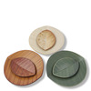 Hazara Leaf Plate White 6" x 4.25"