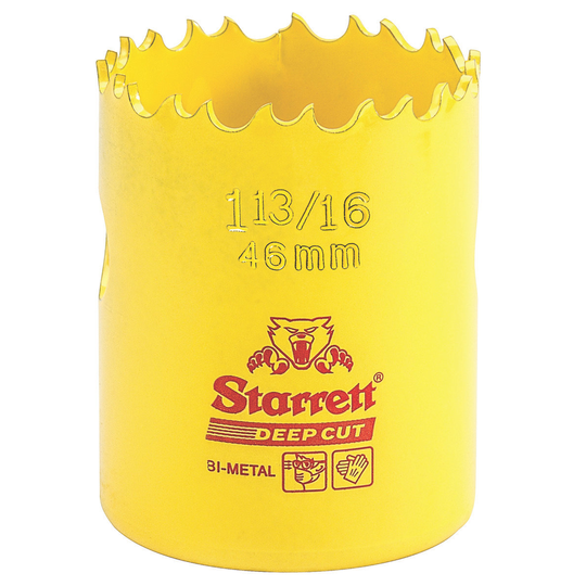 STARRETT DCH1136-G 1-13/16'' (46mm) NVP Deep Cut Bi-Metal Hole Saw