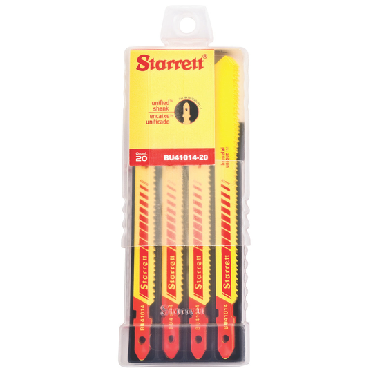 STARRETT BU41014-20 4'' x 3/8 x .040 x 10-14T, Bi-Metal, 20 Pack