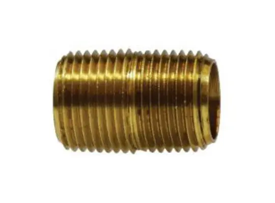 Close Nipple, 3/4-in MNPTF x 3/4-in MNPTF, 1.31 in, Brass