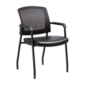 3128 GUEST CHAIR WITH ARMS- BLACK ANTIMICROBIAL VINYL
