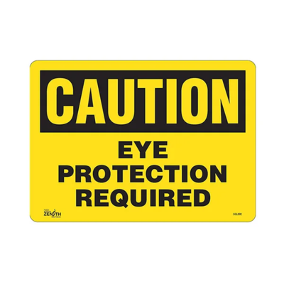 Eye Protection Required Sign - 14" x 10" - Vinyl - English