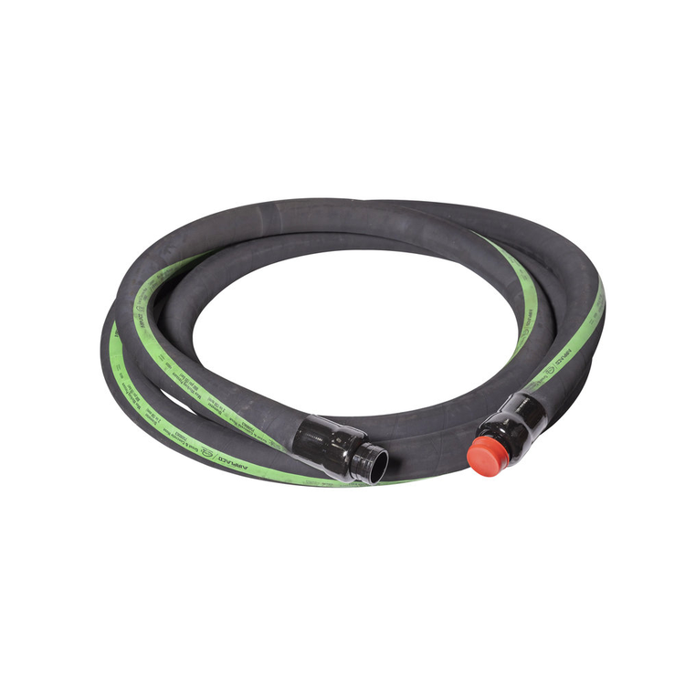 2" X 25' Green Stripe Shotcrete Hose w/Grooved Ends