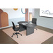 6ft Racetrack, slab base Conference Table: NEWPORT GRAY