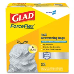 23.75 X 24.88" .72 MIL 13 GALLON WHITE GARBAGE BAG CAN LINER 100/BX 70427