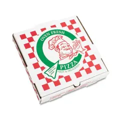 14" WHITE PIZZA BOX, 14 X 14 X 2.5" "PIZZA" PRINT, 50/BD   245CPB14WHT