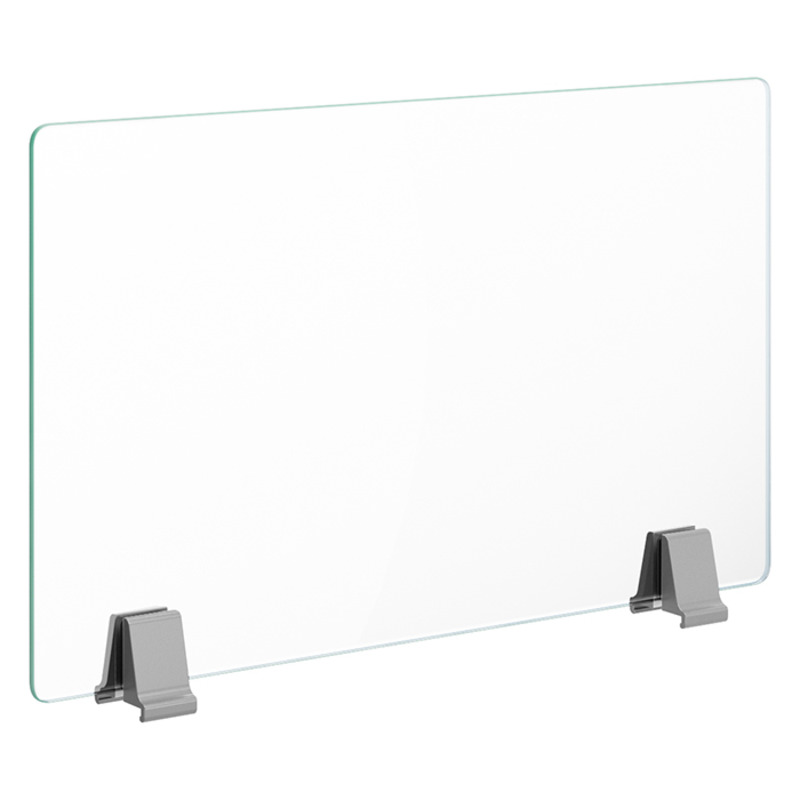 MGLS1322 - 13.25"H x 22" TOP CLEAR GLASS PANEL w/CLAMP (Pair)